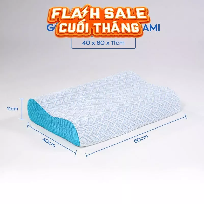 Gối foam Comfy Nami công thái học (BST Ngủ Mát) - Ảnh 2