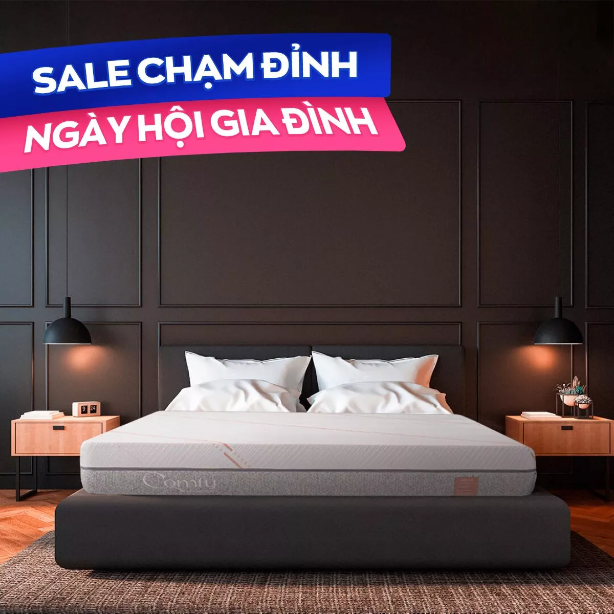 Nệm foam Comfy Lux 1.0 cao cấp kháng khuẩn kép dày 20cm - Ảnh 2
