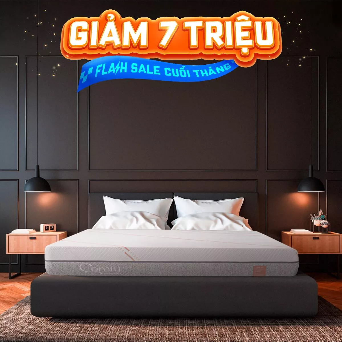 Nệm foam Comfy Lux 1.0 cao cấp kháng khuẩn kép dày 20cm - Ảnh 2