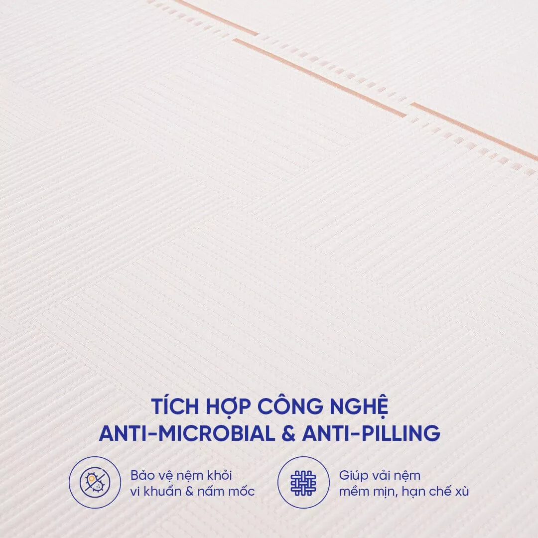 Nệm foam Comfy Lux 1.0 cao cấp kháng khuẩn kép dày 20cm - Ảnh 14