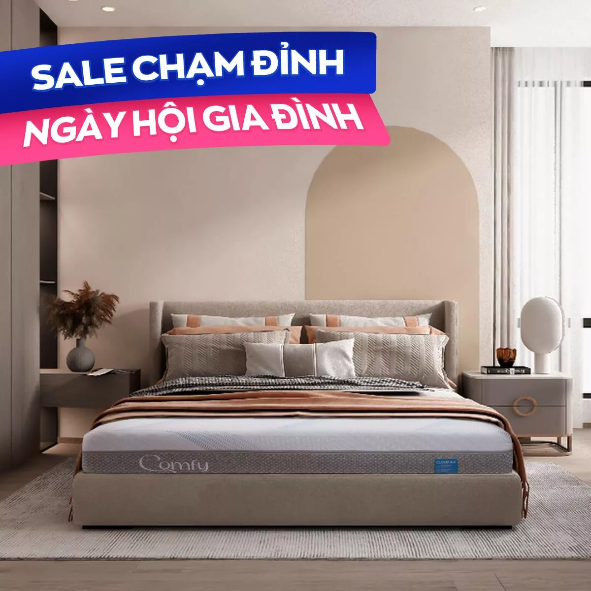 Nệm foam Comfy Cloud 3.0 cân bằng trọng lực dày 18cm - Ảnh 2