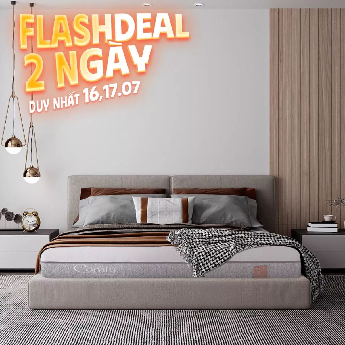 Nệm foam Comfy Lux 2.0 cao cấp kháng khuẩn kép dày 22cm - Ảnh 2