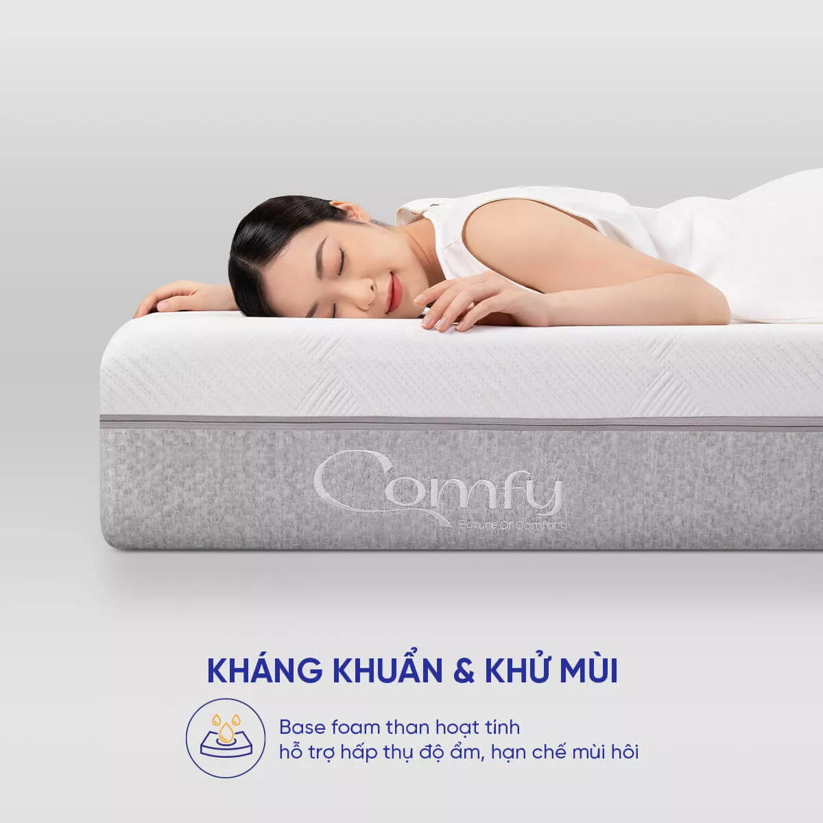 Nệm foam Comfy Lux 2.0 cao cấp kháng virus dày 22cm - Ảnh 6