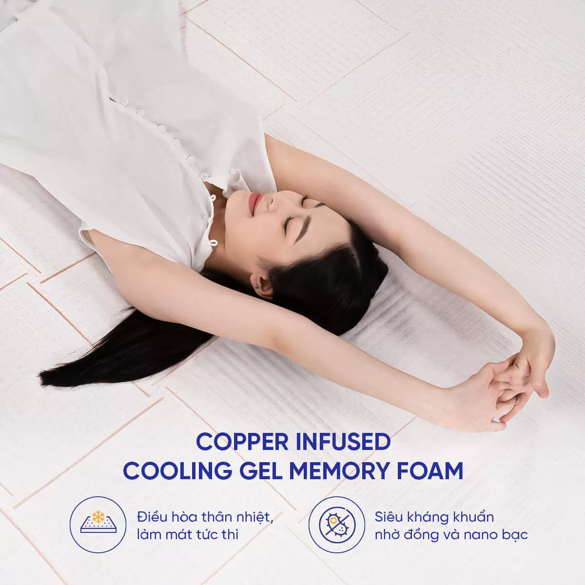 Nệm foam Comfy Lux 2.0 cao cấp kháng virus dày 22cm - Ảnh 3