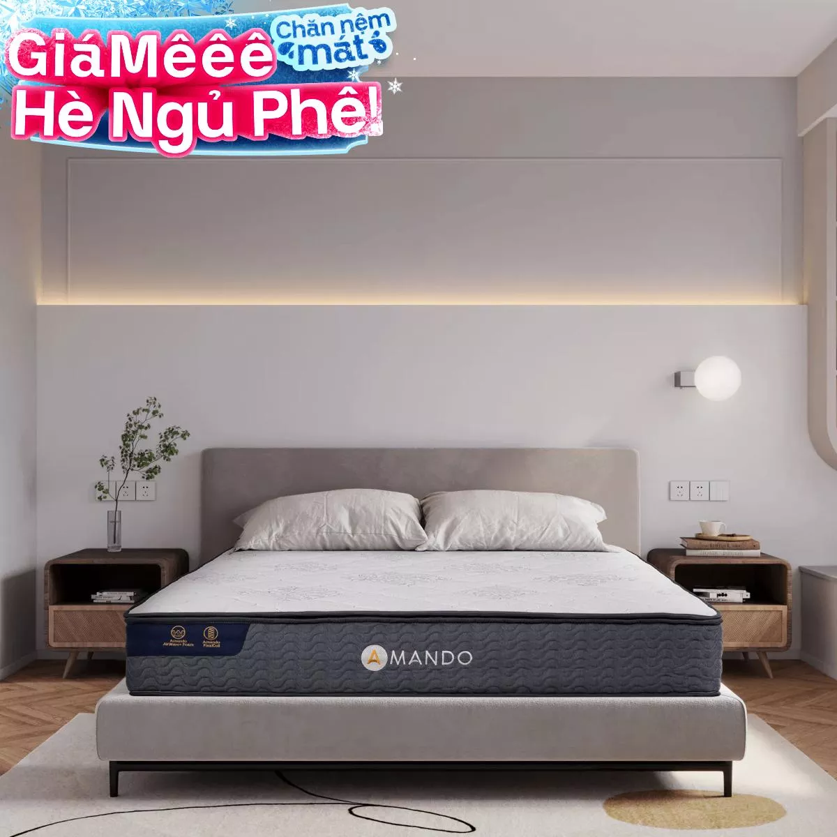 Nệm lò xo Amando Elite Original túi độc lập tiêu chuẩn khách sạn 5 sao dày 23cm - Ảnh 2