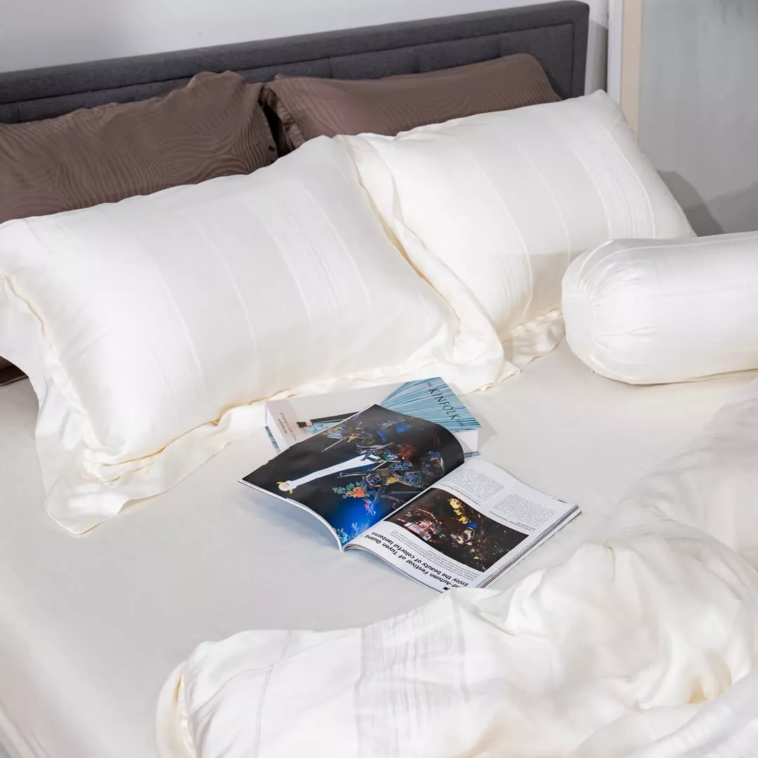 Bộ chăn ga Lụa tencel cao cấp Amando Lagom 5 chi tiết - Ảnh 2