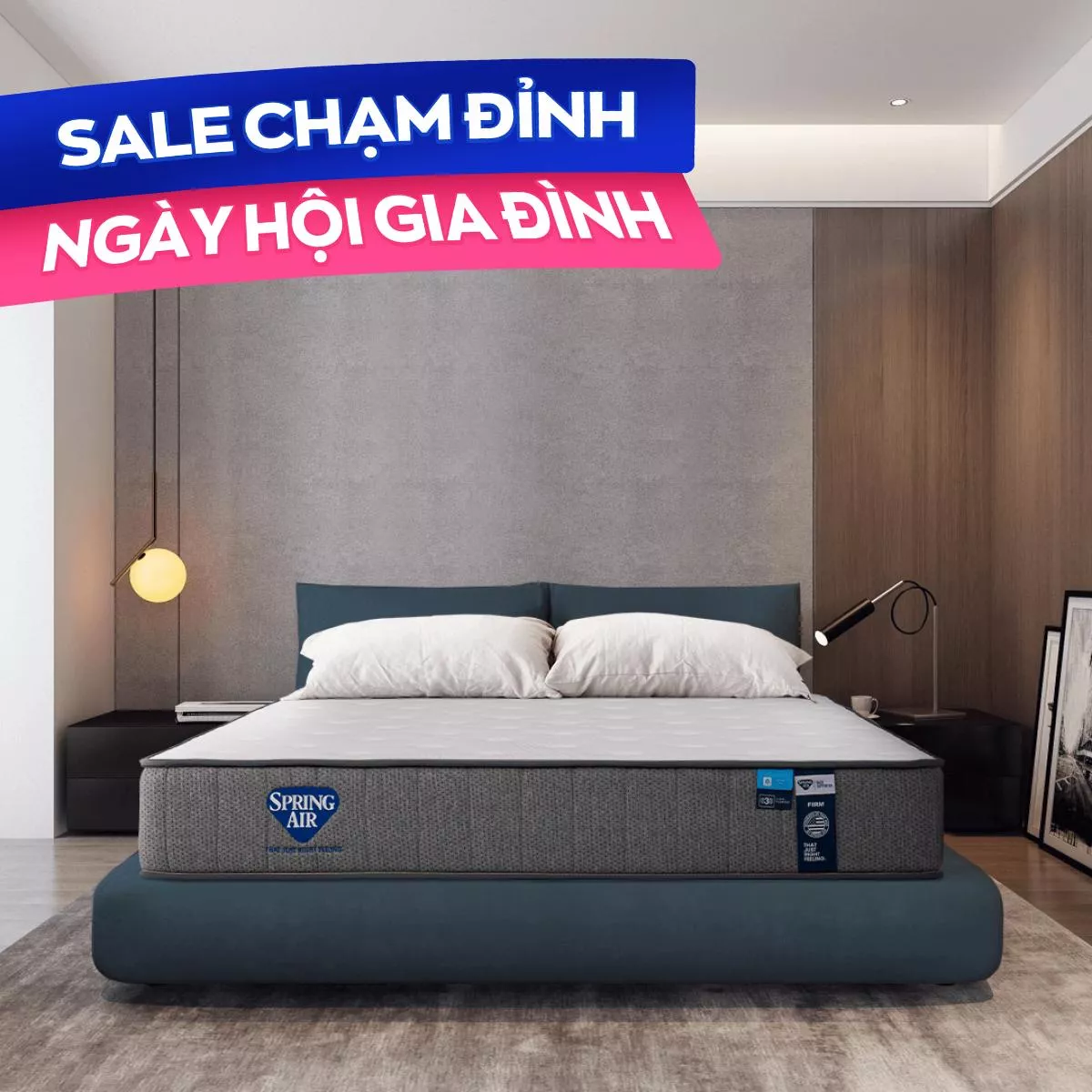 Nệm lò xo Spring Air Back Supporter Firm hỗ trợ nâng đỡ dày 25cm - Ảnh 2