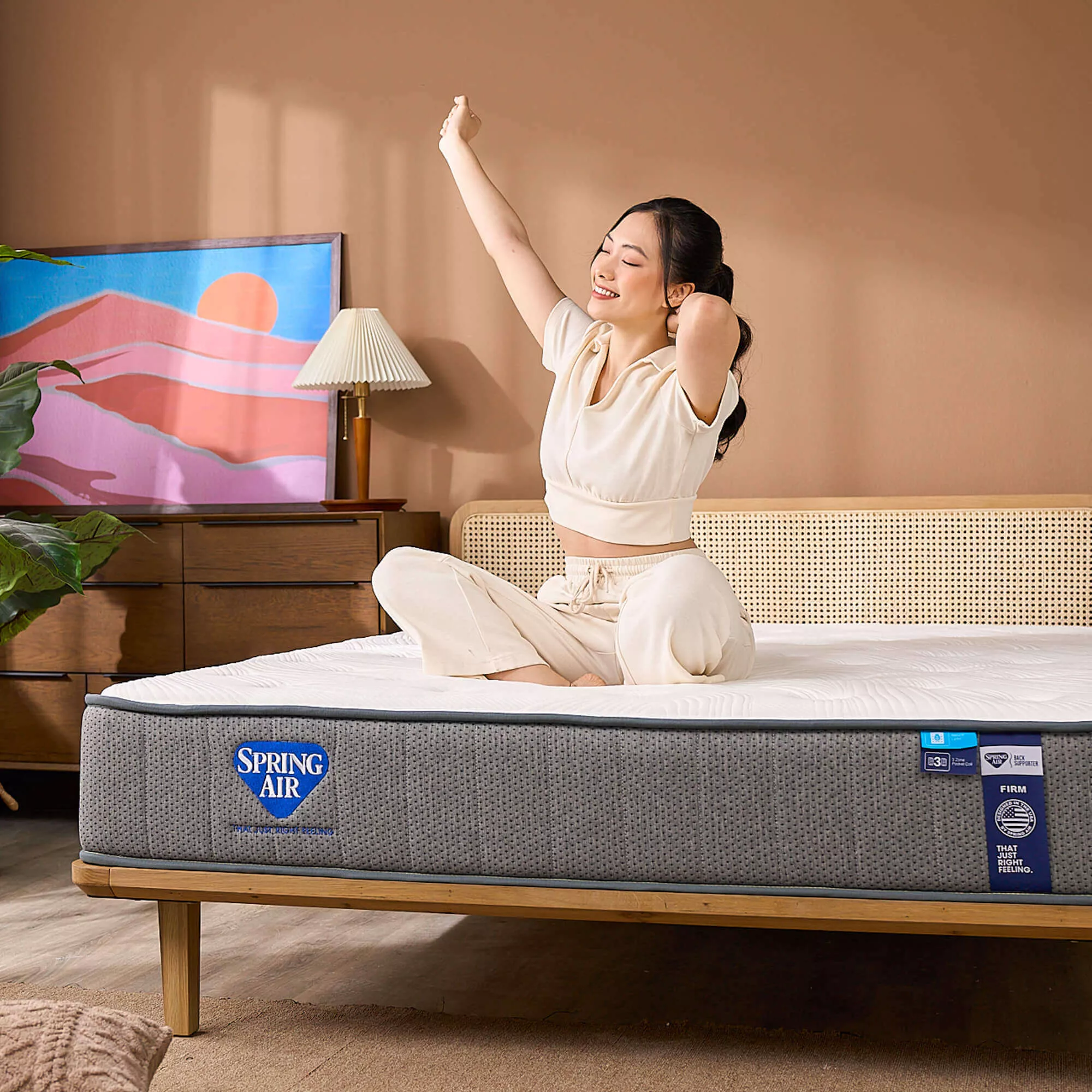 Nệm lò xo Spring Air Back Supporter Firm hỗ trợ nâng đỡ dày 25cm - Ảnh 16