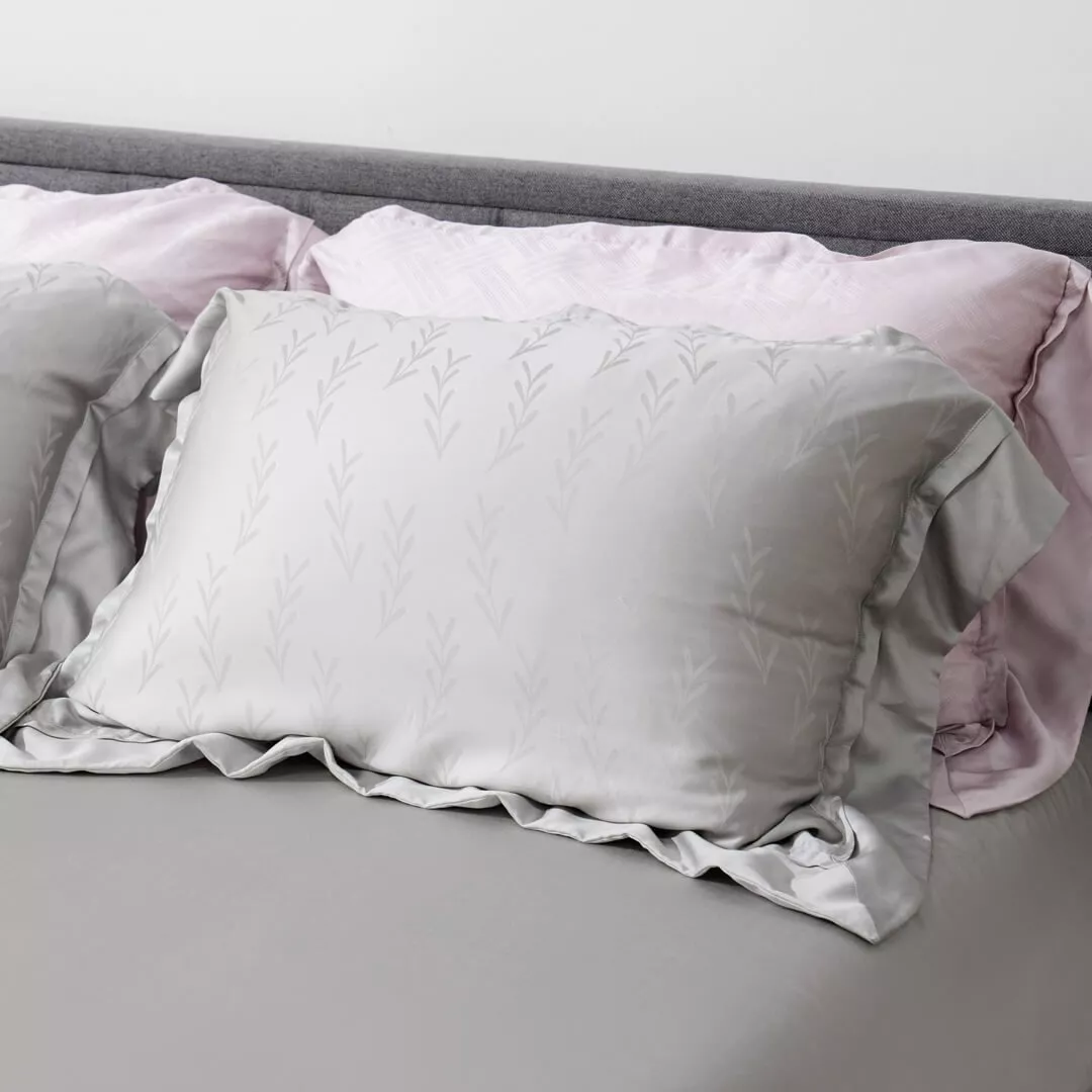 Bộ chăn ga Lụa tencel cao cấp Amando Lagom 5 chi tiết Màu Xám - Ảnh 6