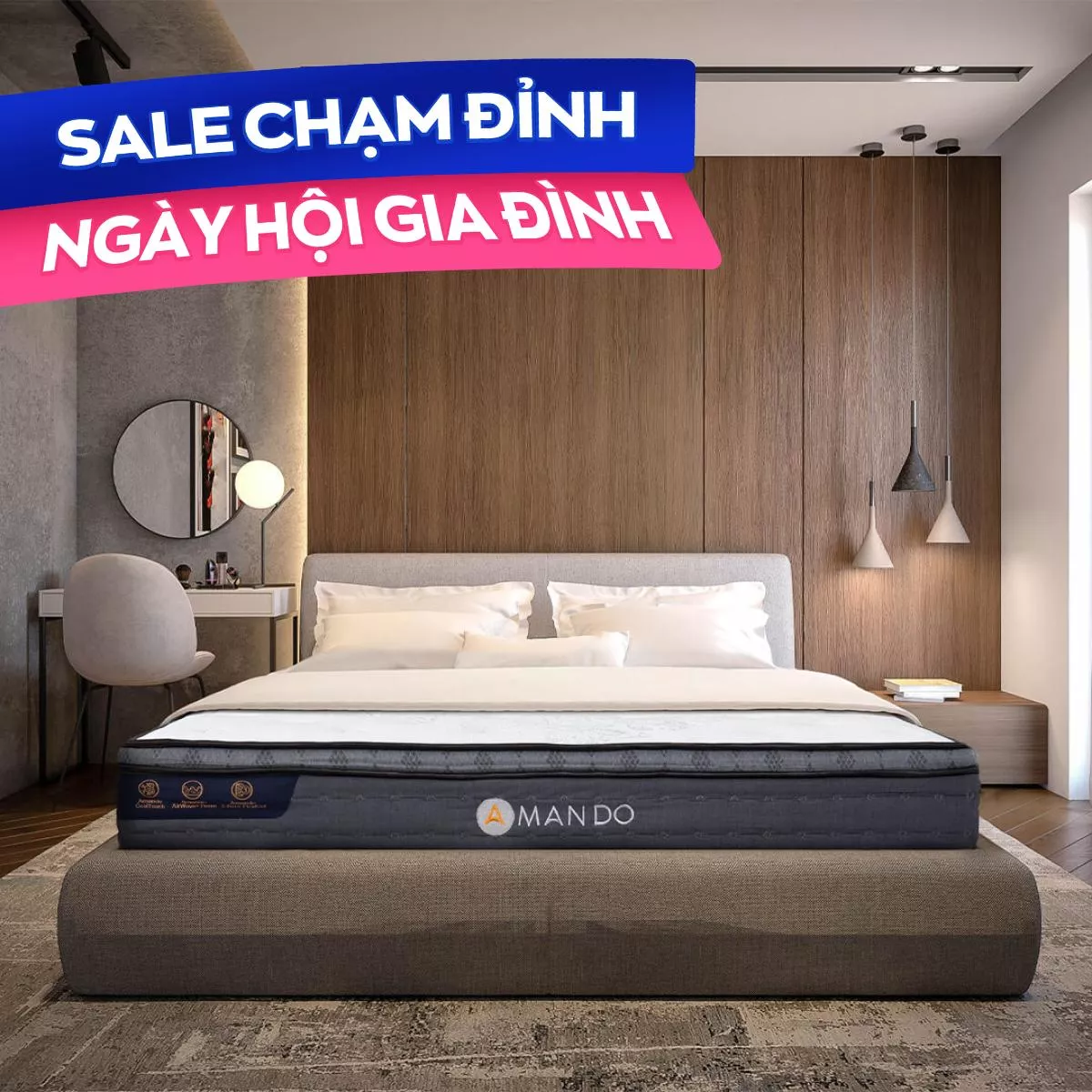 Nệm lò xo túi độc lập Amando Elite Plus giảm tiếng ồn dày 25cm - Ảnh 2