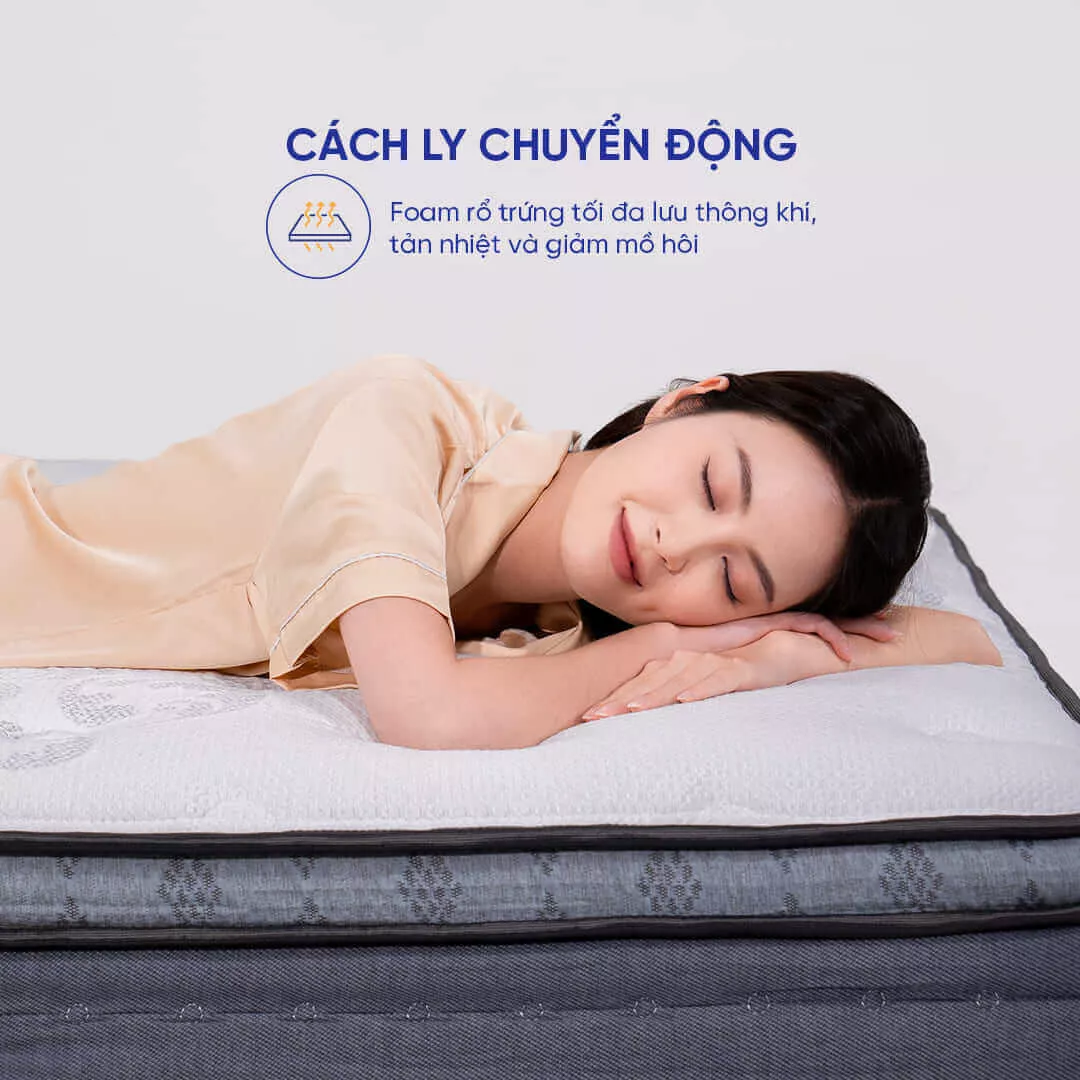 Nệm lò xo túi độc lập Amando Elite Plus giảm tiếng ồn dày 25cm - Ảnh 5