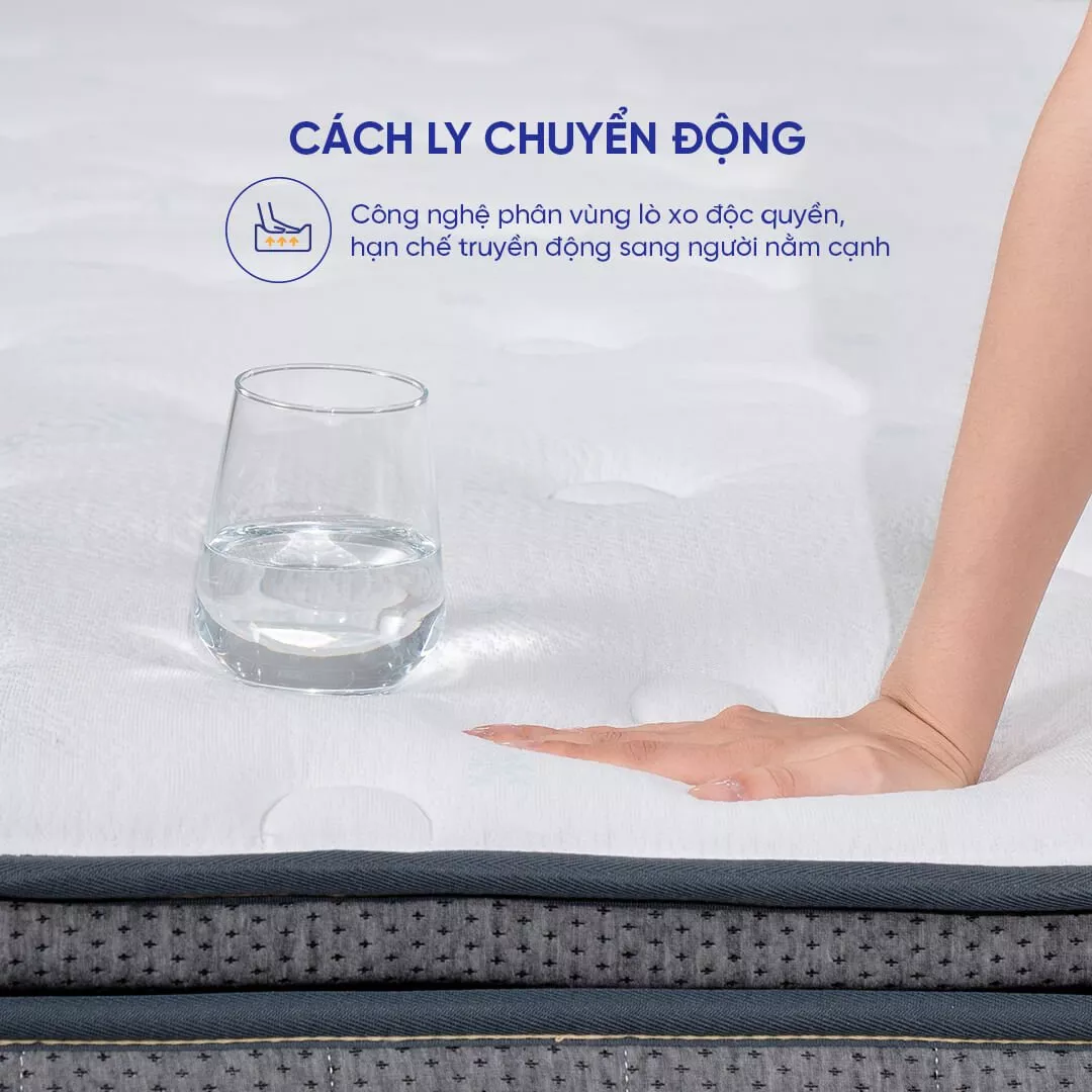 Nệm lò xo Spring Air Back Supporter Firm Plus nâng đỡ làm mát dày 26cm - Ảnh 8