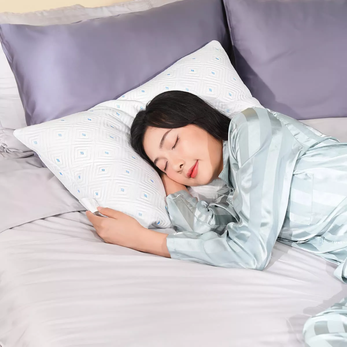 Gối lông vũ nhân tạo Amando Coolflex cao cấp tùy chỉnh độ cao - Ảnh 10