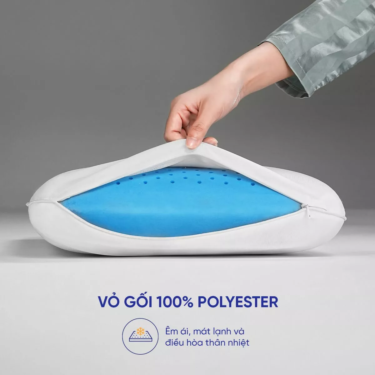 Gối foam Comfy Airflow Max điều hòa mát lạnh - Ảnh 3