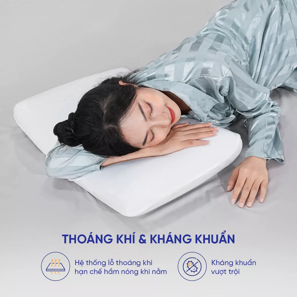 Gối foam Comfy Airflow Max điều hòa mát lạnh - Ảnh 6