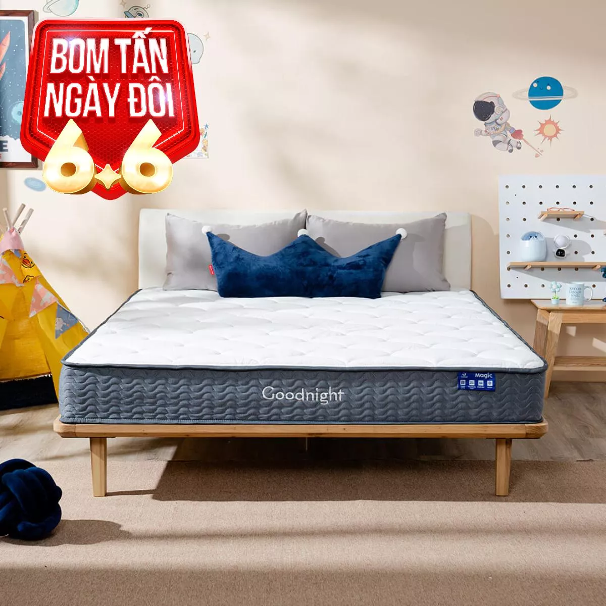 Nệm lò xo Goodnight Magic giá tốt dày 20cm - Ảnh 2