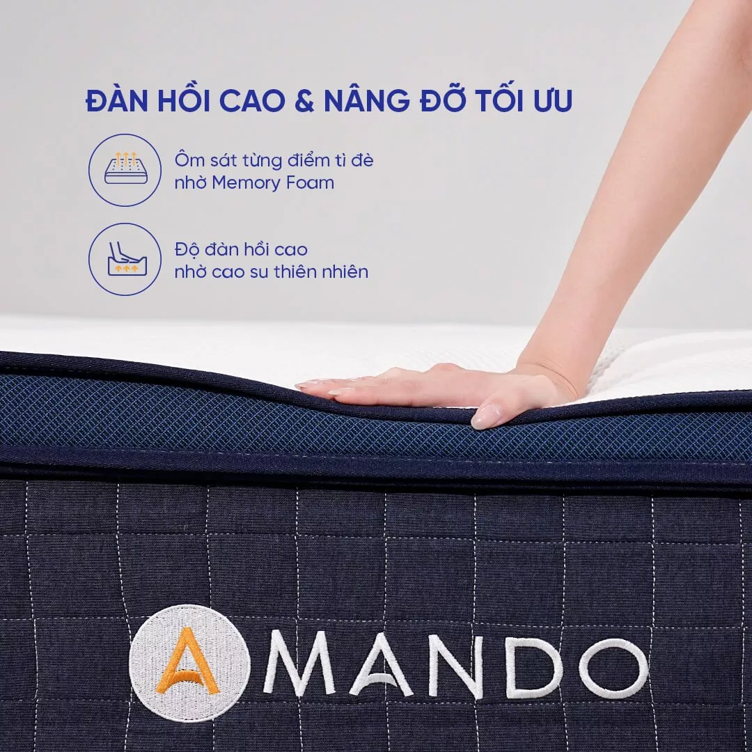 Nệm lò xo Amando Innovation 7 vùng linh hoạt dày 30cm - Ảnh 9