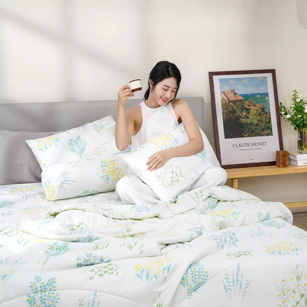 Bộ ga chun tencel Amando Celia 4 chi tiết TP001 - Ảnh 2