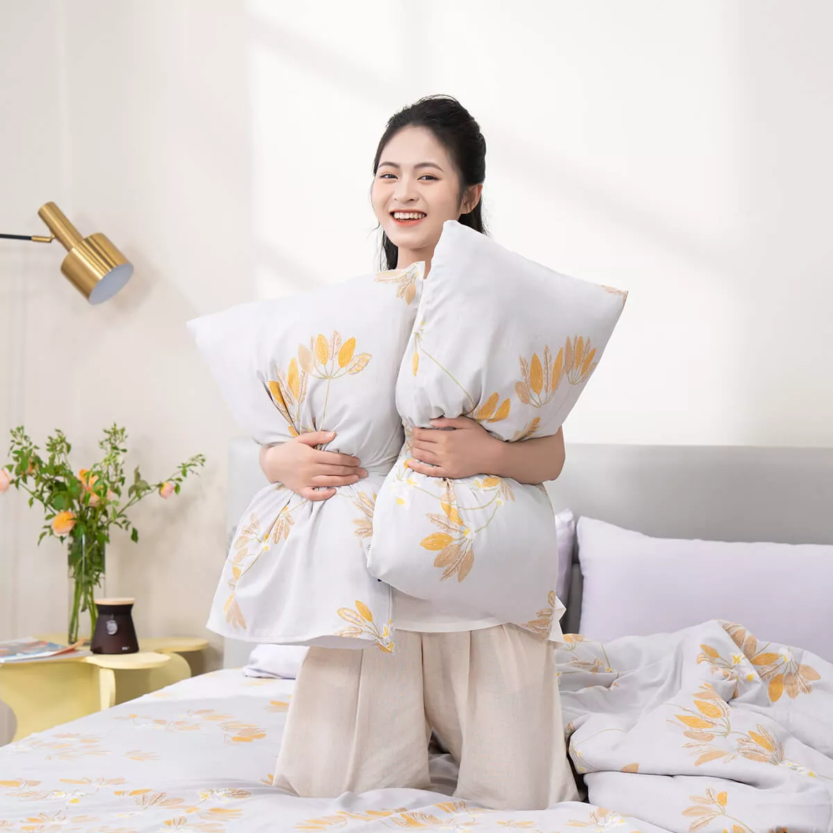Bộ ga chun tencel Amando Celia 4 chi tiết TP008 - Ảnh 8