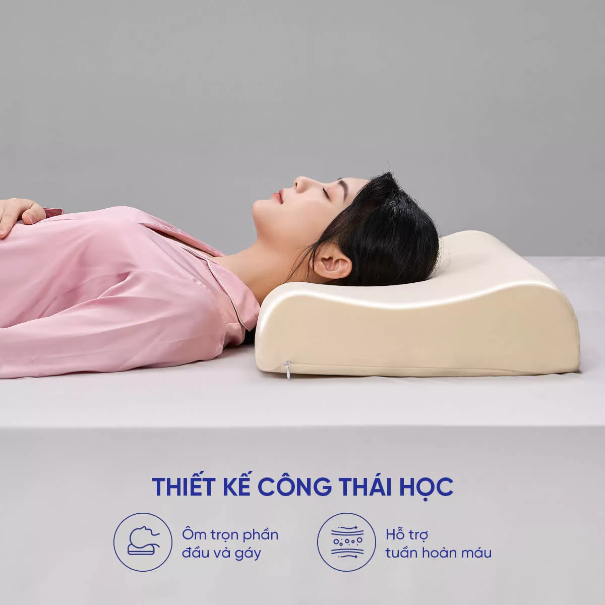 Gối cao su Gummi Purin 100% thiên nhiên công thái học - Ảnh 5