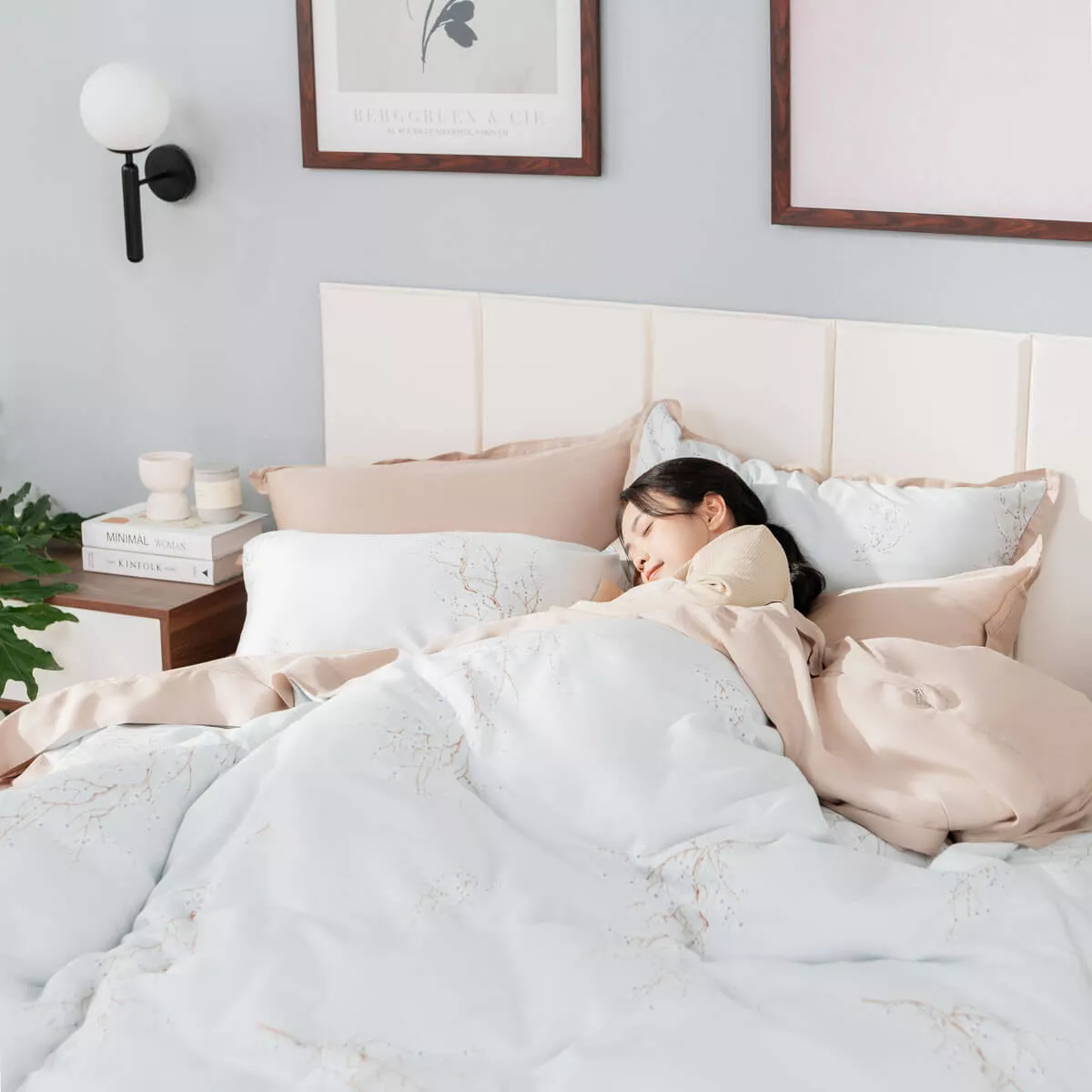 Bộ chăn ga phủ sợi gỗ thiên nhiên Amando Jamila 5 chi tiết LC001 - Ảnh 10