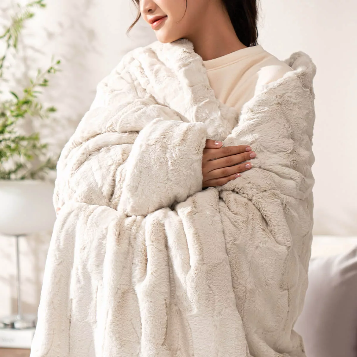 Chăn đông lông chồn cao cấp giữ ấm Amando Warm - Ảnh 7
