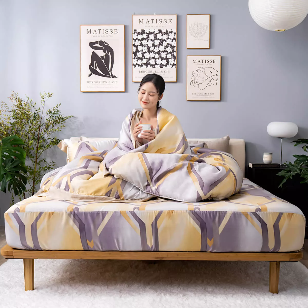 Bộ ga chun Lụa tencel cao cấp Amando Bliss 4 chi tiết mã TC007 - Ảnh 9