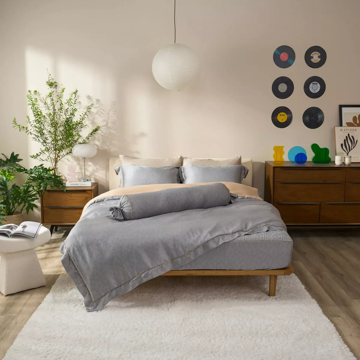 Bộ chăn ga chun chần Lụa Tencel cao cấp Amando Élan 5 chi tiết TC003 - Ảnh 3