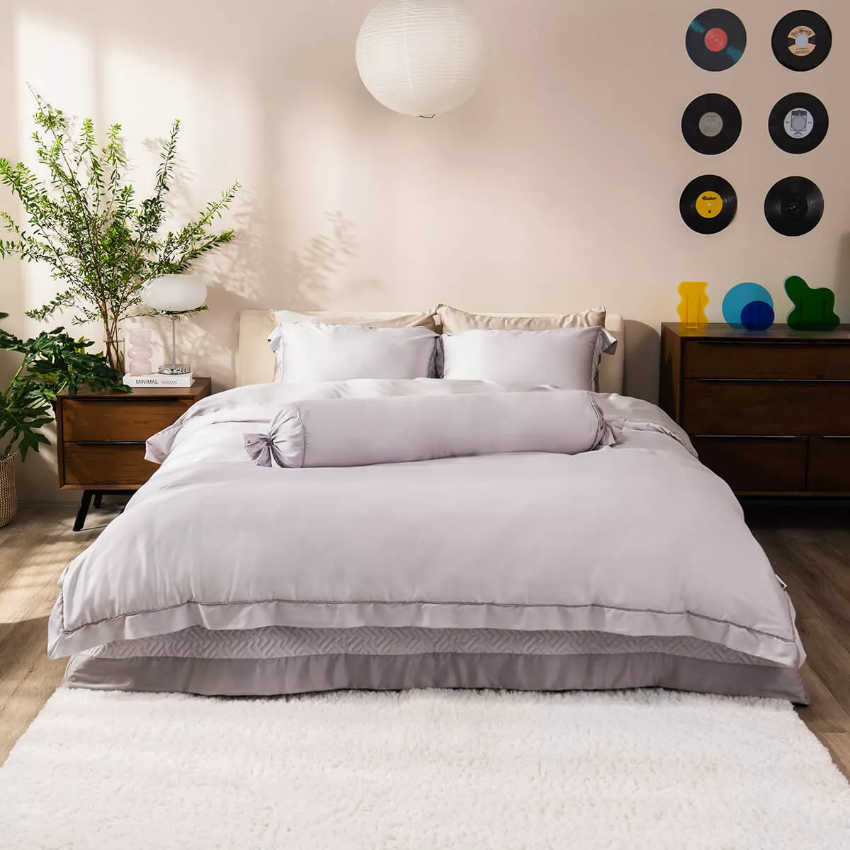 Bộ chăn ga chun chần Lụa Tencel cao cấp Amando Élan 5 chi tiết TC001 - Ảnh 3
