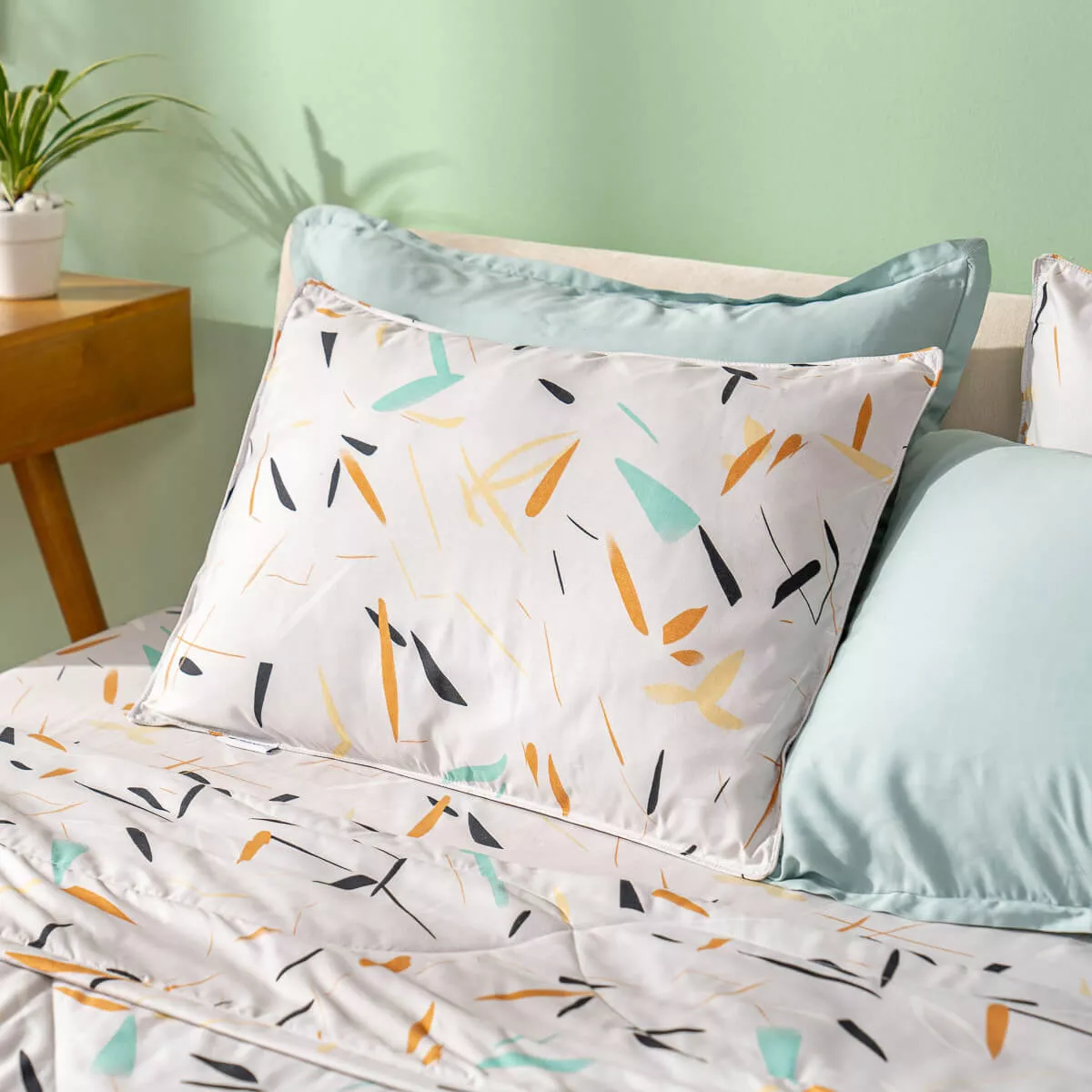 Bộ Ga chun microfiber Amando Ellie họa tiết 4 chi tiết M03 - Ảnh 5