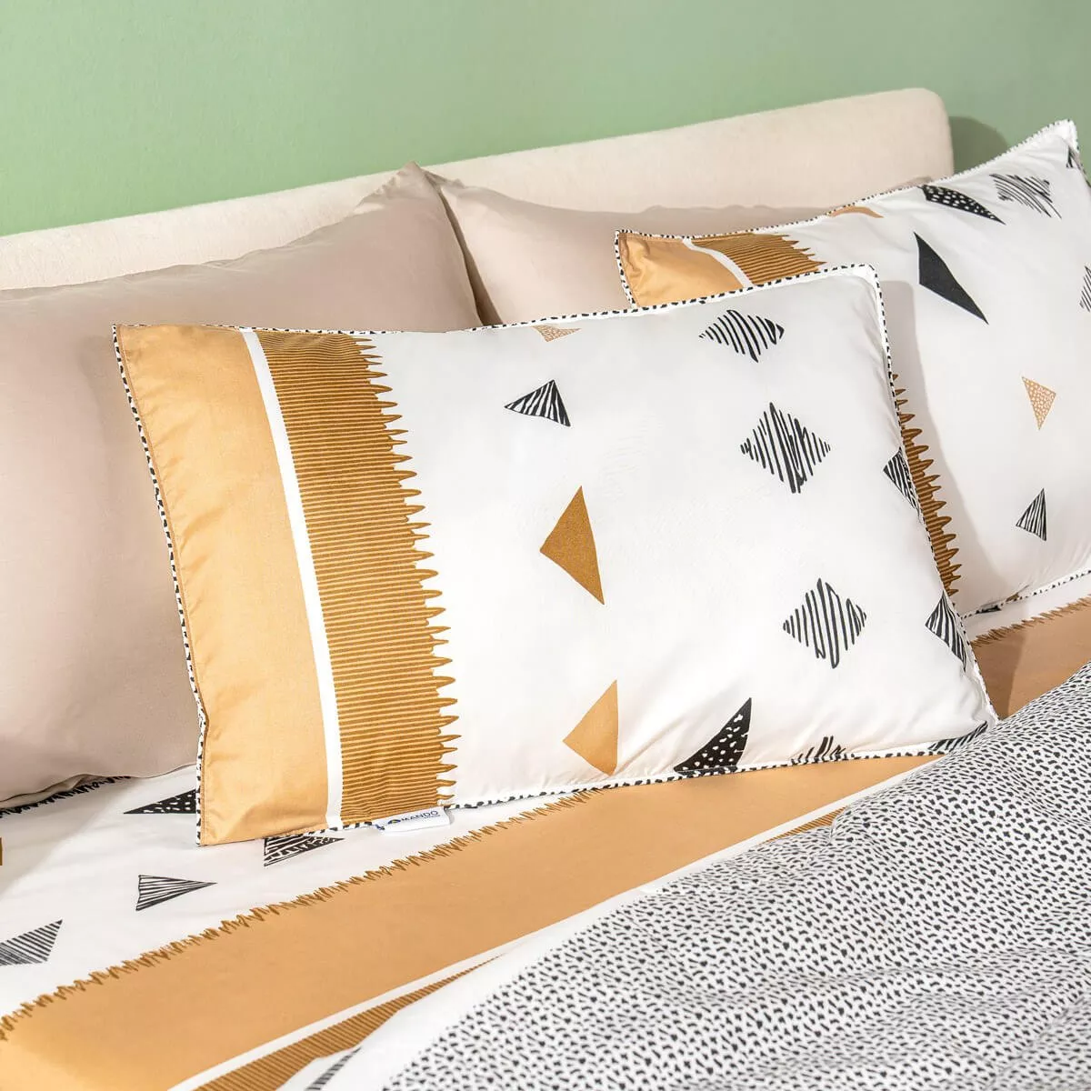 Bộ Ga chun microfiber Amando Ellie họa tiết 4 chi tiết M04 - Ảnh 5