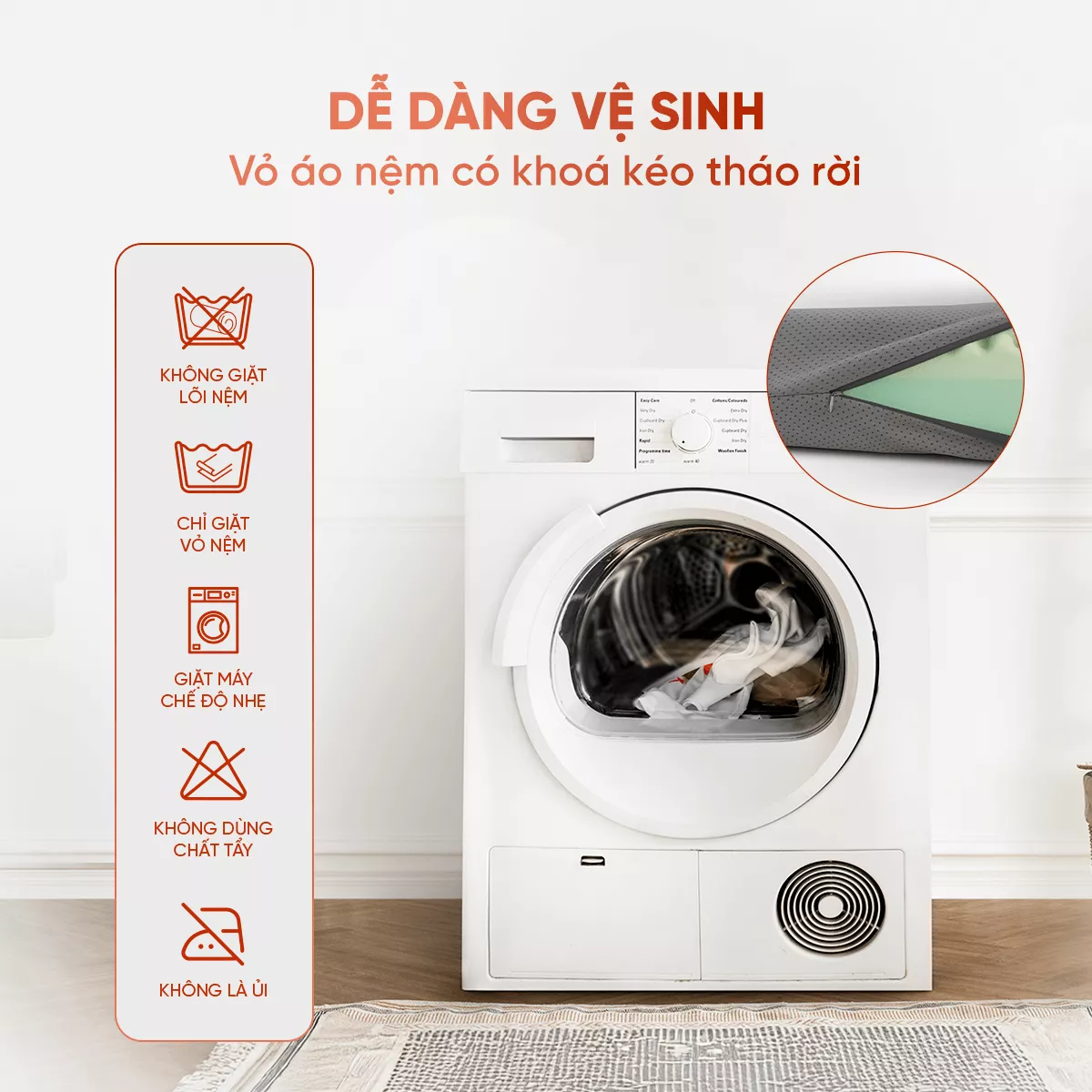 Nệm foam Goodnight Hachi giảm áp lực dày 15cm - Ảnh 7