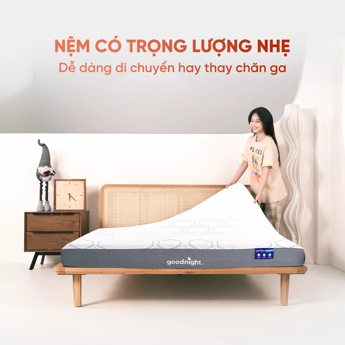 Nệm foam Goodnight Hachi giảm áp lực dày 15cm - Ảnh 9