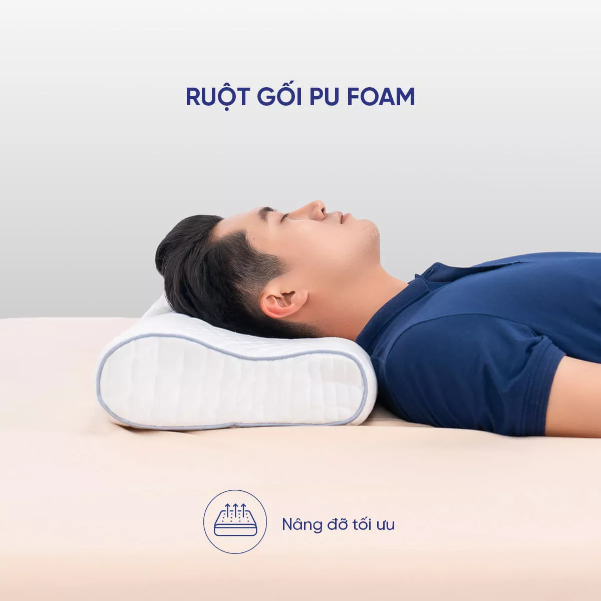 Gối foam Goodnight Nori 1.0 lượn sóng nâng đỡ cổ vai gáy - Ảnh 6