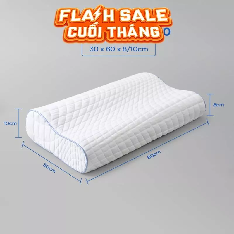 Gối foam Goodnight Nori 1.0 lượn sóng nâng đỡ cổ vai gáy - Ảnh 2