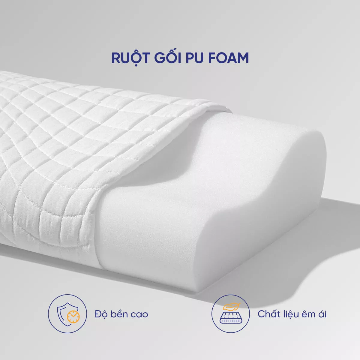Gối foam Goodnight Nori 1.0 lượn sóng nâng đỡ cổ vai gáy - Ảnh 3