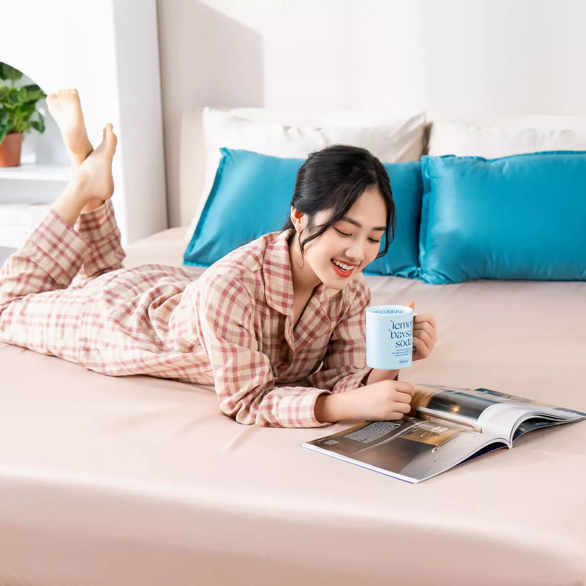 Bộ ga chun bốn mùa micro satin Goodnight Mori 3 Chi tiết - Ảnh 8