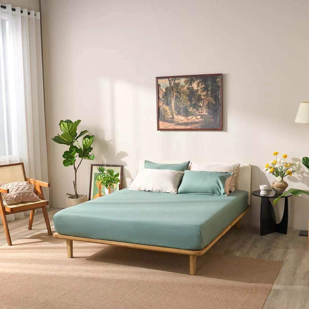Bộ ga chun micro satin Amando Cozy 3 chi tiết - Ảnh 5