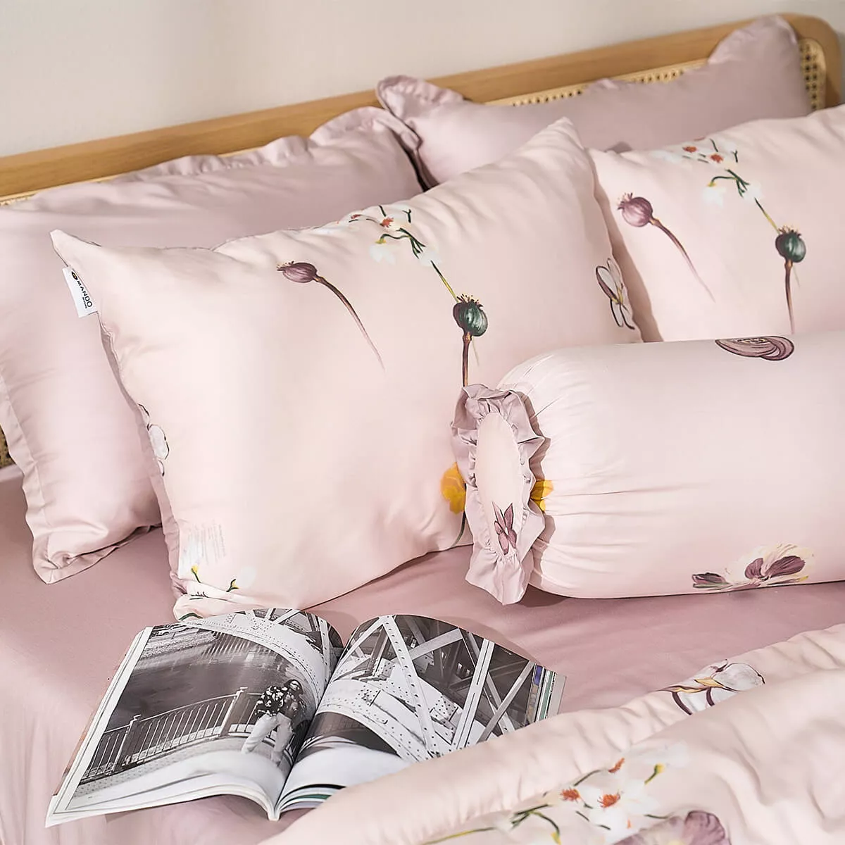 Bộ Ga chun sợi gỗ thiên nhiên Amando Aleena 5 chi tiết - Ảnh 10