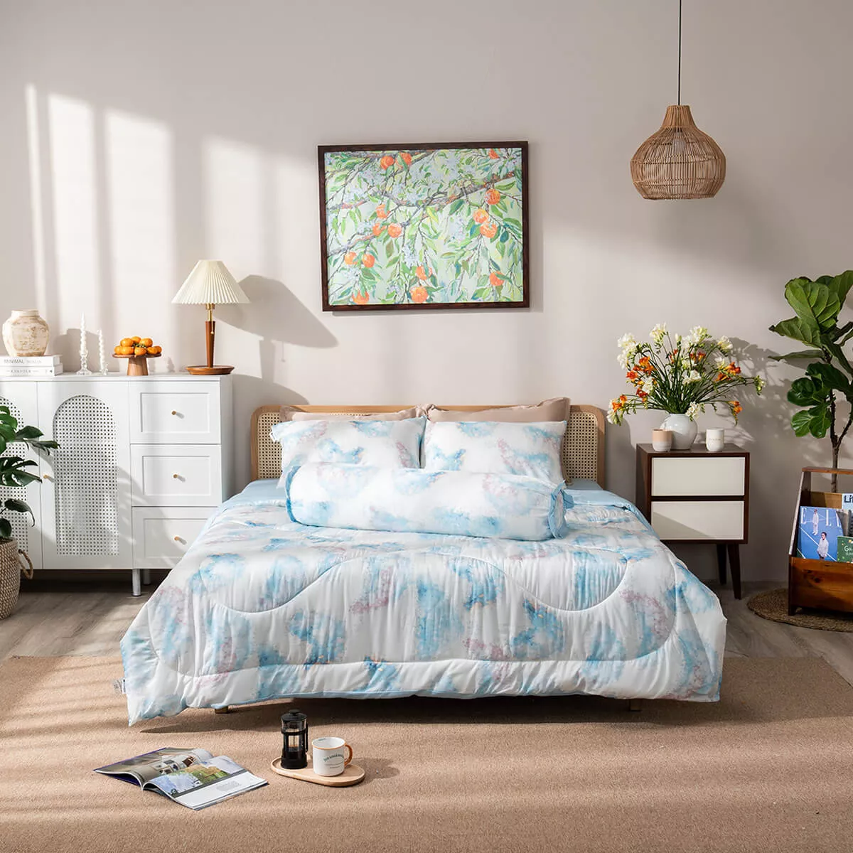 Bộ Ga chun sợi gỗ thiên nhiên Amando Aleena 5 chi tiết - Ảnh 3