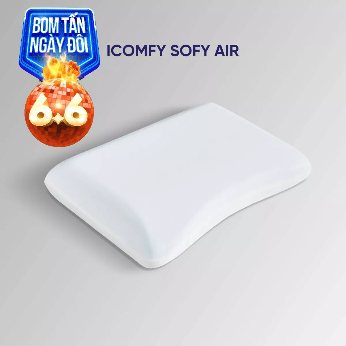 Gối foam iComfy Sofy Air công nghệ Aero Memory Foam độc quyền (BST Ngủ Mát) - Ảnh 2