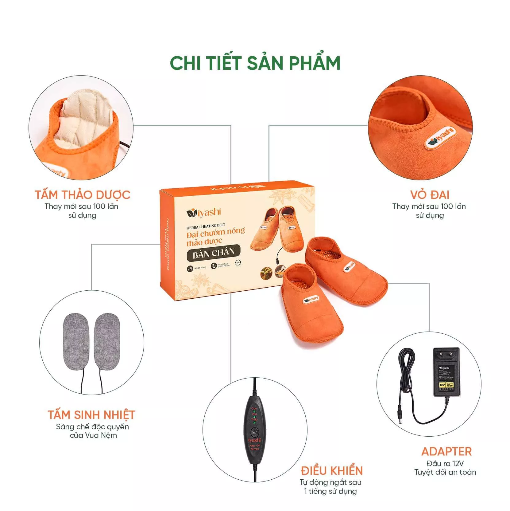 Iyashi Đai chườm thảo dược bàn chân - Ảnh 8