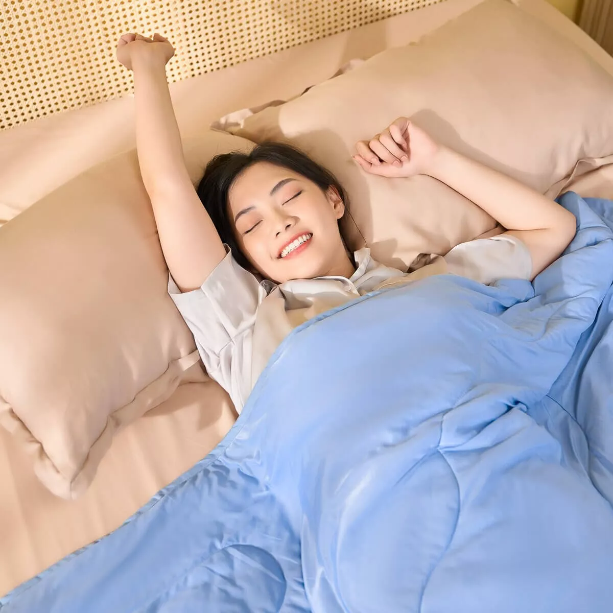 Chăn Amando Ice silk làm mát mỏng nhẹ (BST Ngủ Mát) - Ảnh 5