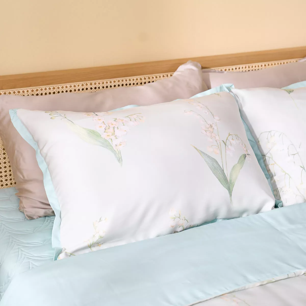 Bộ chăn ga phủ sợi gỗ thiên nhiên Amando Jamila 5 chi tiết LC009 - Ảnh 7