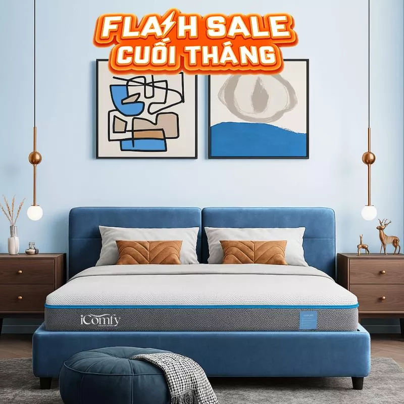 Nệm foam iComfy Coolax massage thoáng mát dày 15cm (BST Ngủ Mát) - Ảnh 7