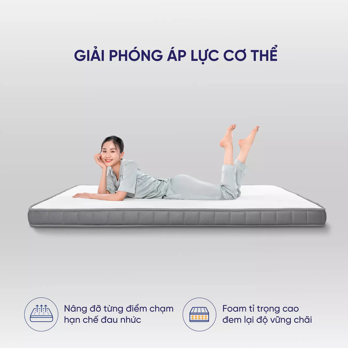 Nệm cao su đa tầng Goodnight Rena vững chắc, thông thoáng dày 10cm - Ảnh 6