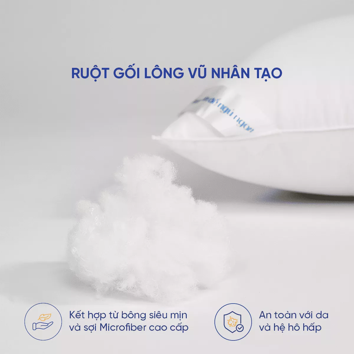 Gối lông vũ nhân tạo Goodnight Mochi siêu êm chuẩn khách sạn 5 sao - Ảnh 5