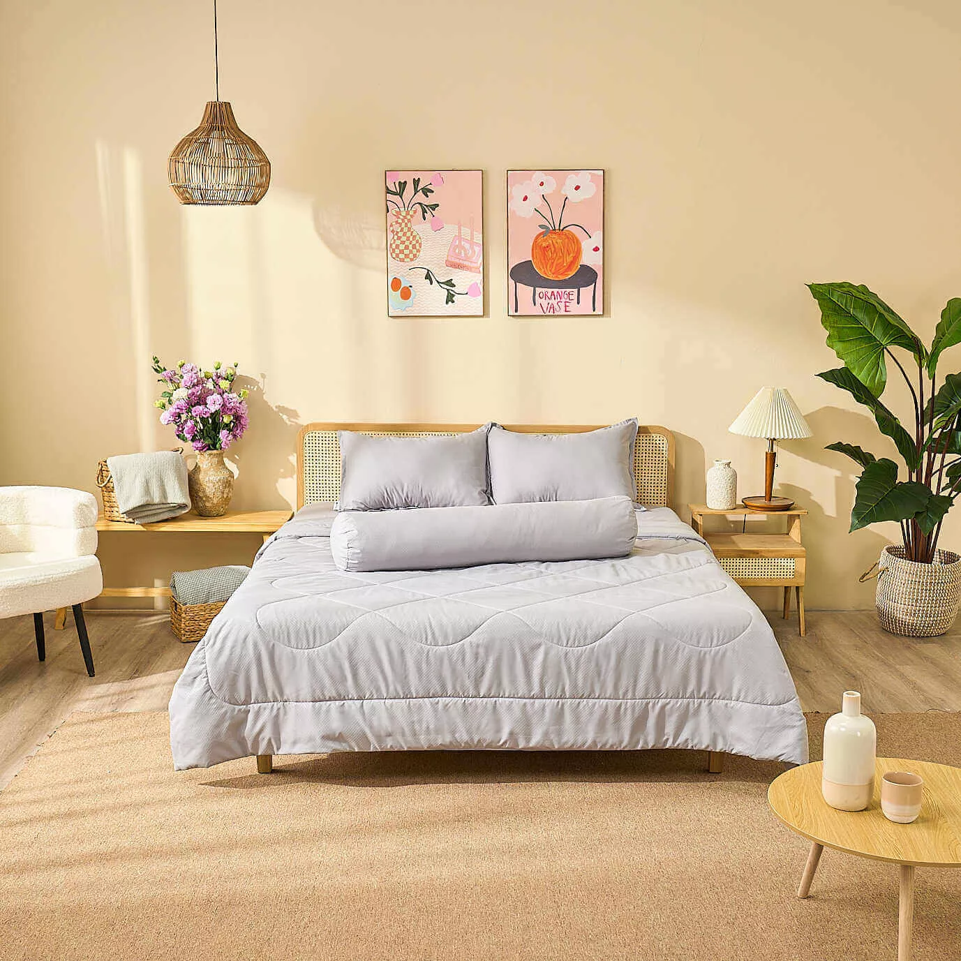 Bộ chăn ga chun Amando Rina 5 chi tiết thông thoáng, mềm mại - Ảnh 10