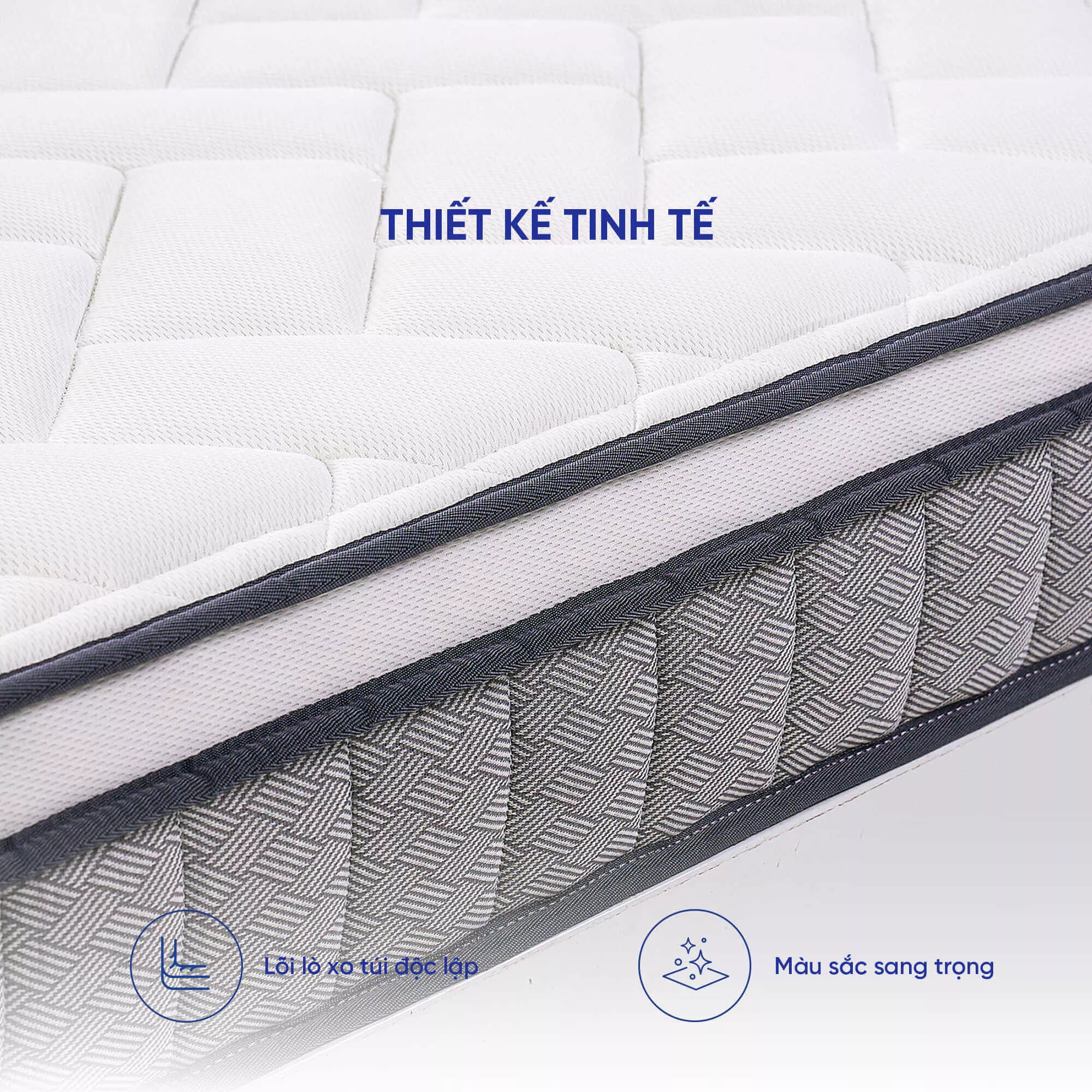 Nệm lò xo Goodnight Sleep Wave giảm tiếng ồn dày 20cm - Ảnh 9