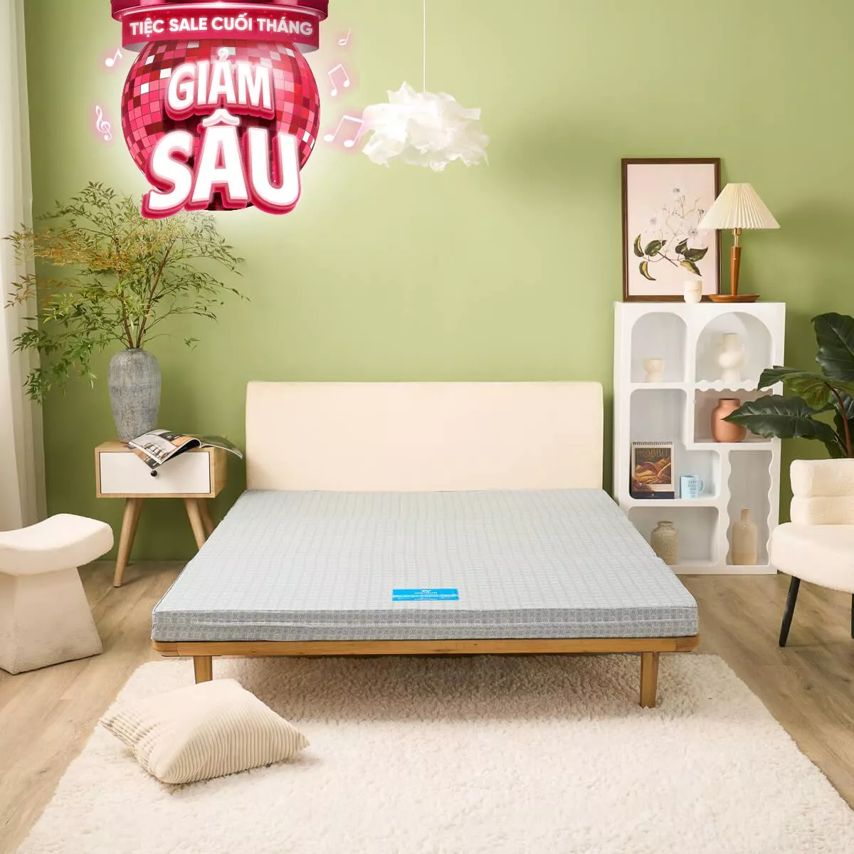 Nệm bông ép Wonjun Pure & Fresh dày 5/9cm gấp 3 - Ảnh 2